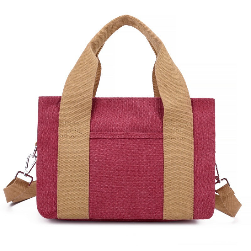 Women's Canvas Large Capacity Korean Style Solid Women's Messenger Bag