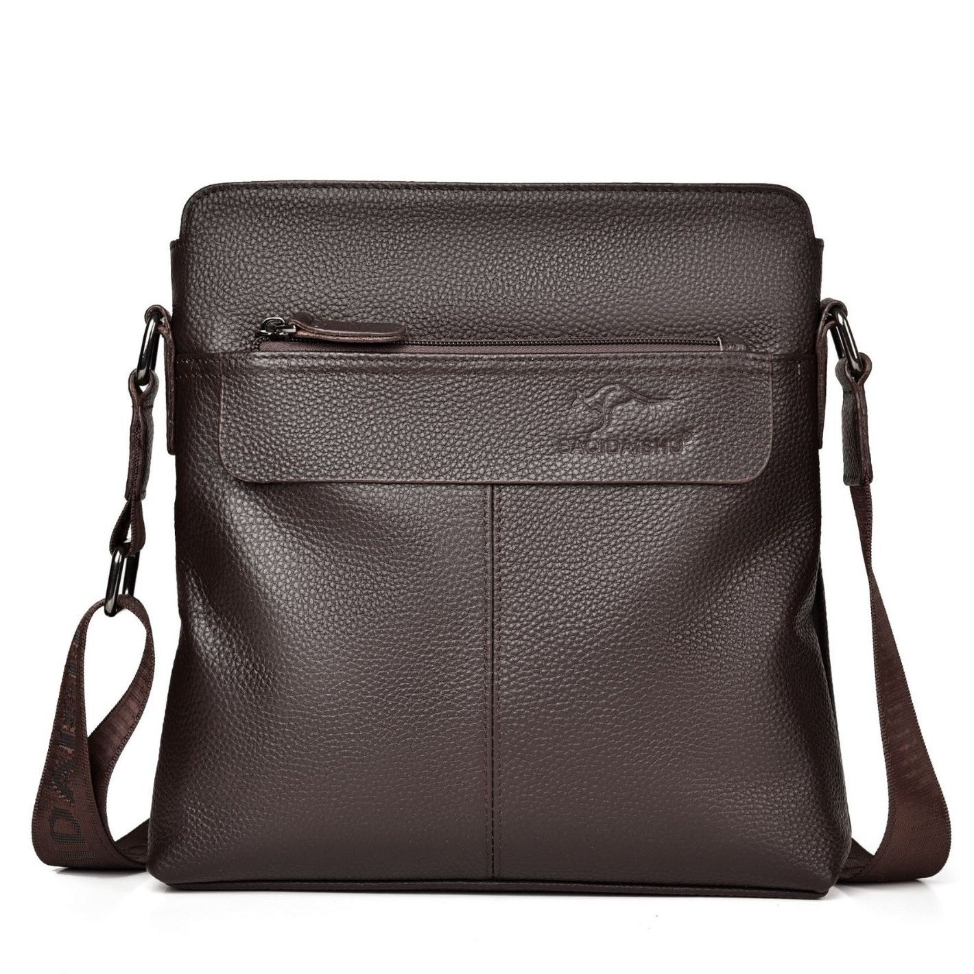Men's Kangaroo First Layer Cowhide Large Capacity Leather Men's Shoulder Bag