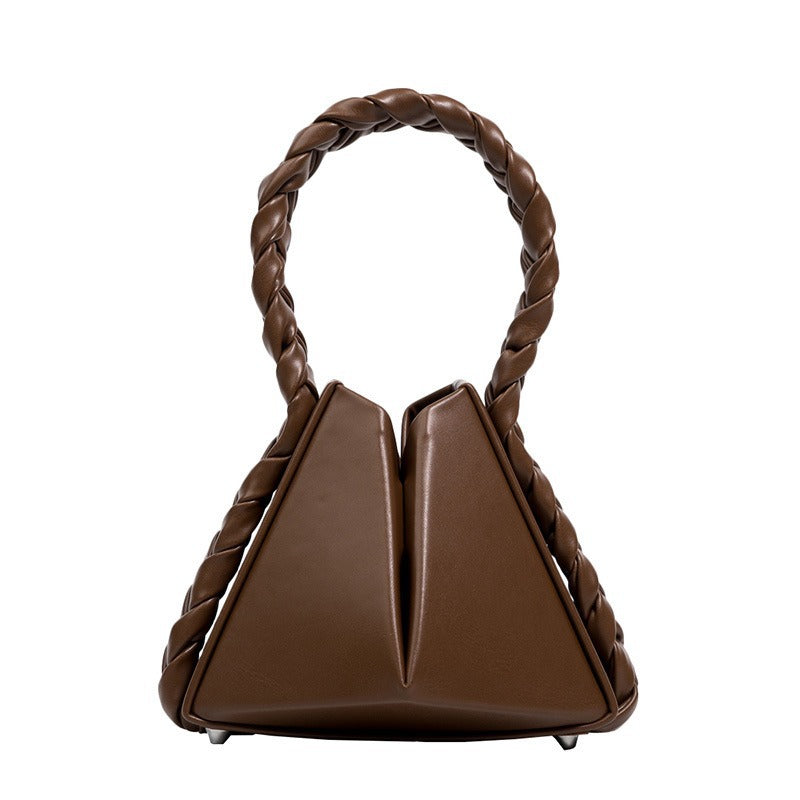 Women's Solid Color Daily Street Shaped Triangle Women's Shoulder Bag