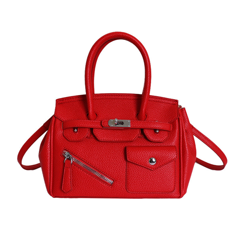 Kelly Retro Easy Matching Fashion Color Contrast Large Capacity Women's Messenger Bag