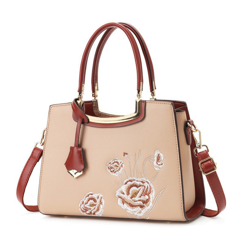 Women's Mother Fashionable Large Capacity Contrast Color Handbags