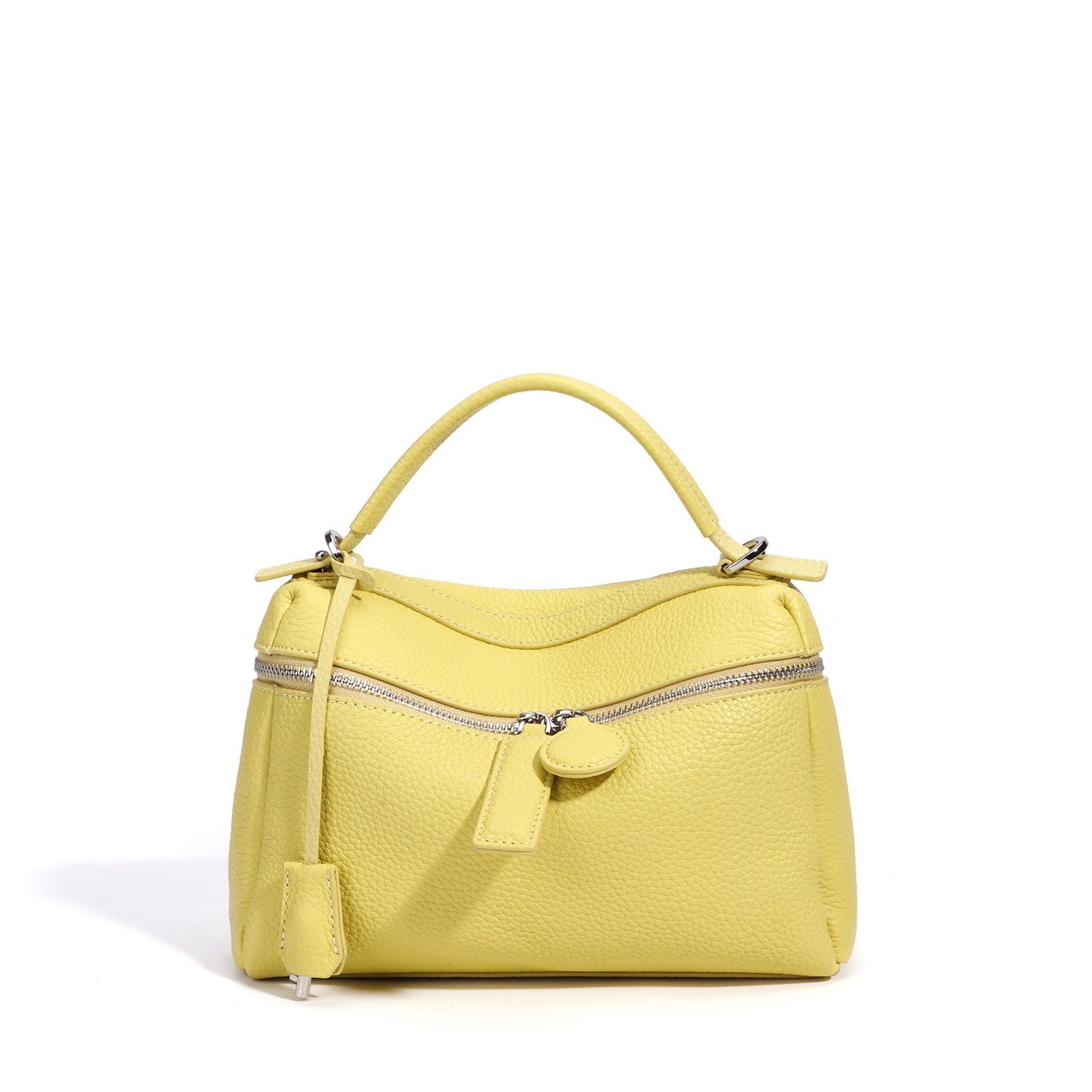 Women's Korean Style Versatile Soft Leather Genuine Solid Color Bags