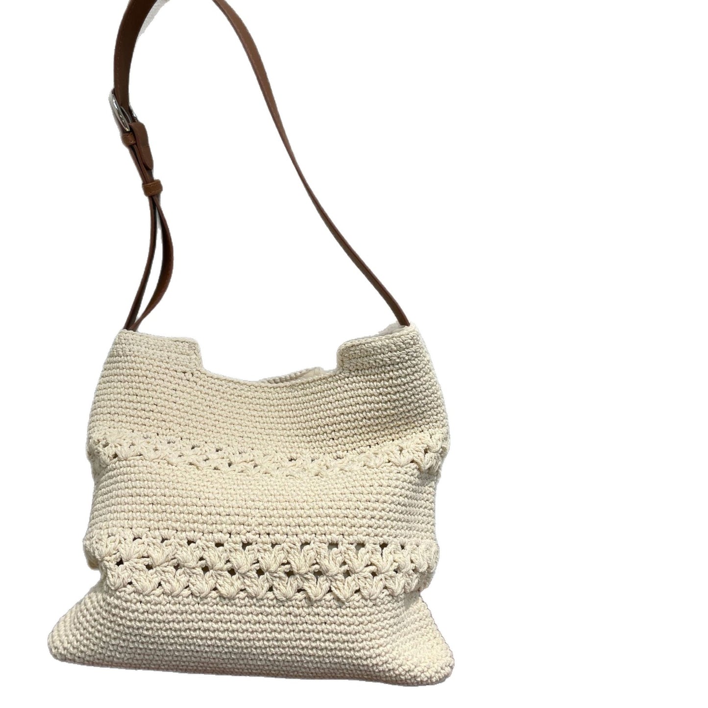 Women's Style Cotton String Hand-woven High-grade Vacation Hollow Women's Shoulder Bag