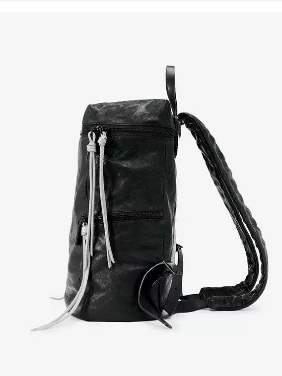 Water Ripple Arrow Mark Black Stone Leisure Backpack