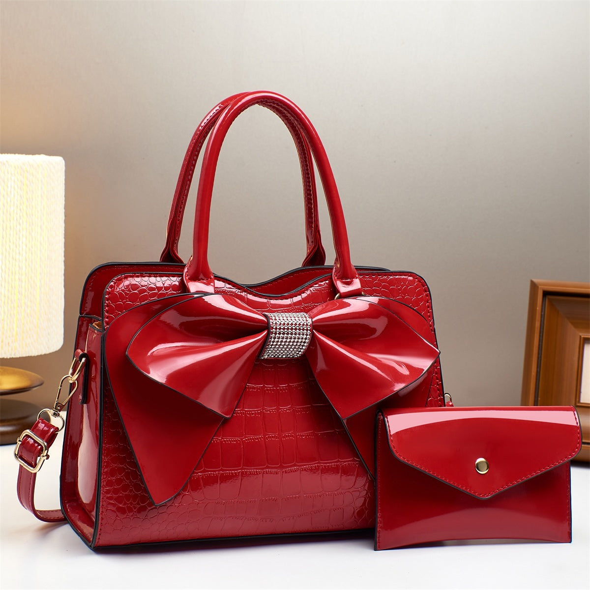 Comfortable Cool Innovative Attractive Two-piece Bow Women's Handbag