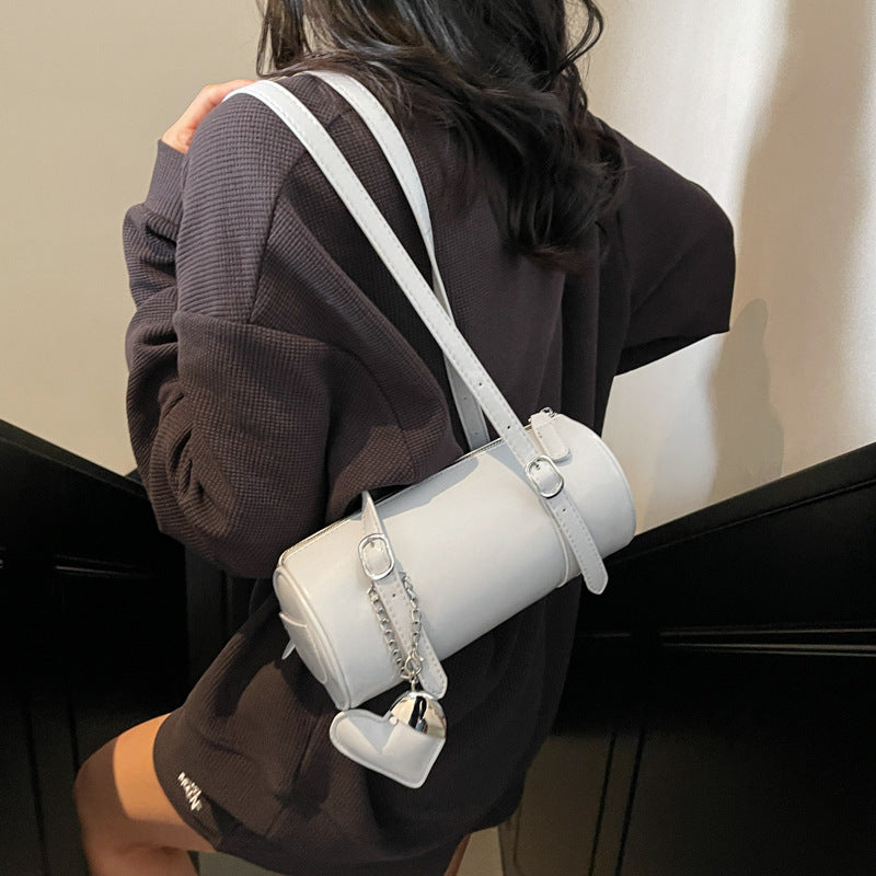 Fashion Cylinder Female Niche Trendy French Classic Women's Messenger Bag