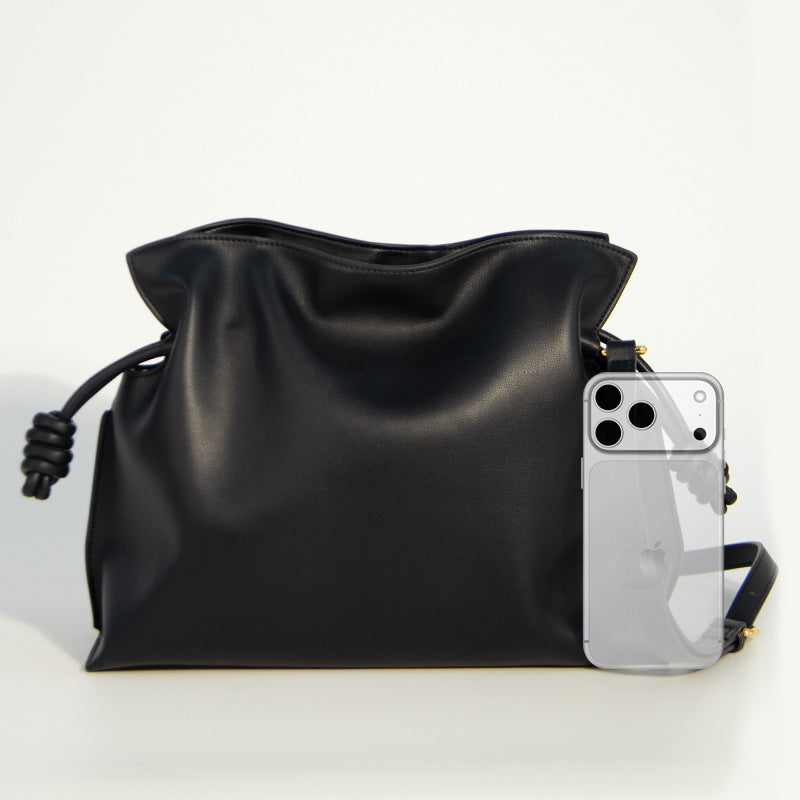 Women's Drawstring Lucky Design Advanced Simple Pleated Bags