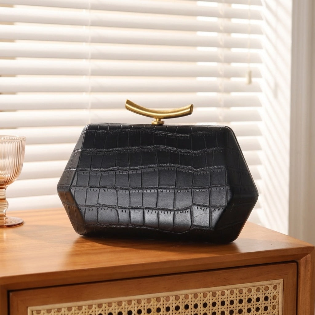 Women's Crocodile Pattern Clutch Fashion Wedding Shoulder Bags