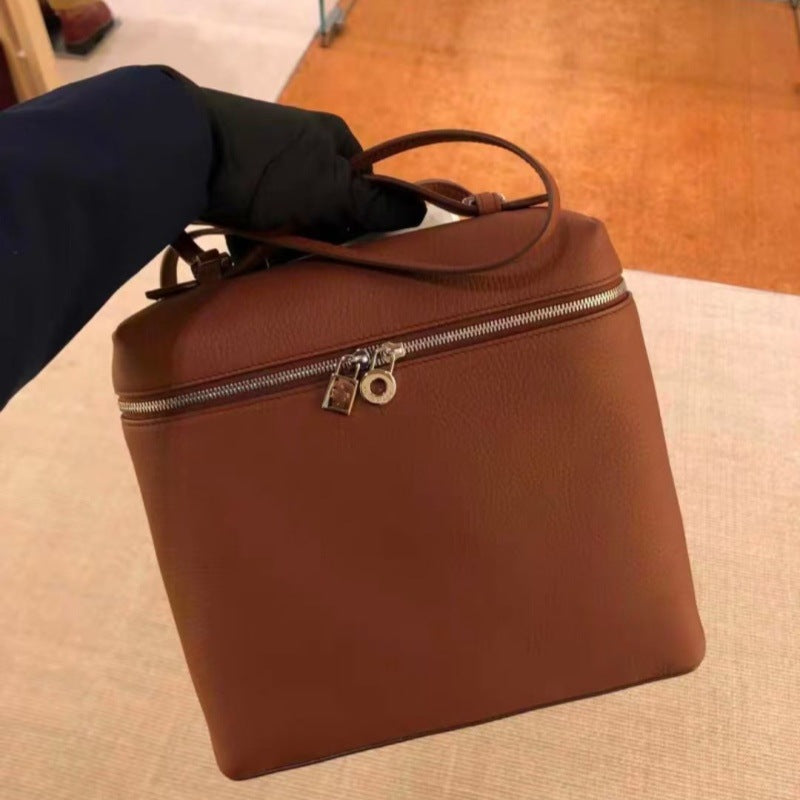 Women's High-grade Large Capacity Portable Lychee Pattern Women's Messenger Bag