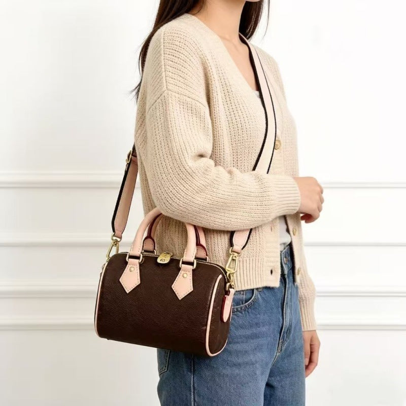 Boston Pillow Classic Genuine Leather Portable Women's Shoulder Bag