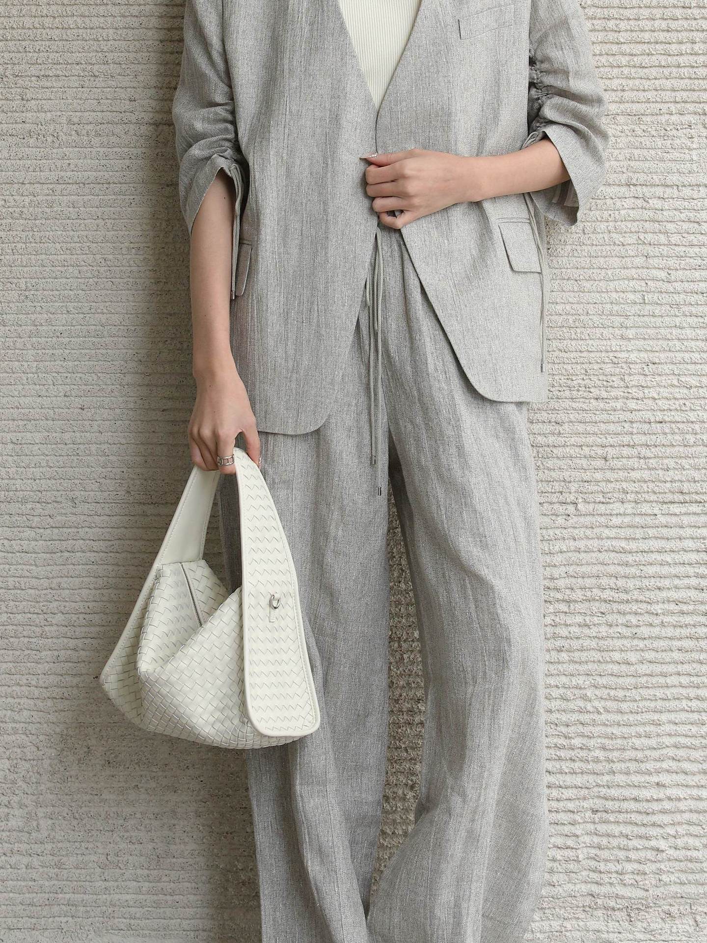 Sheepskin Triangle French Simplicity Loose Woven Underarm Bag