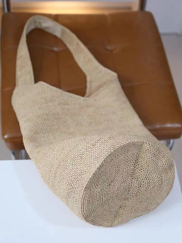 Women's Hand-woven French Retro Hand Straw Vacation Women's Shoulder Bag