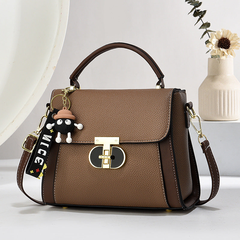 Women's Korean Cool Contrast Color Large Capacity Women's Shoulder Bag