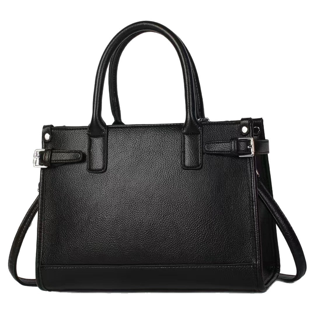One Mom Solid Color Retro Trendy Large Women's Handbag