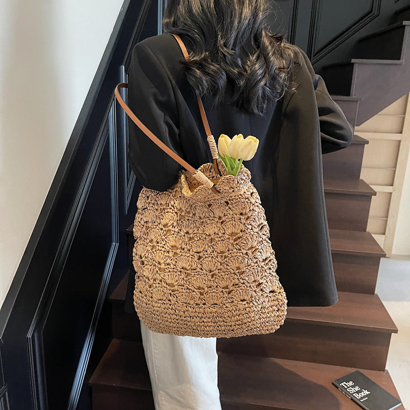 Leisure Commute Straw Fashion Trend Large Tote Bags