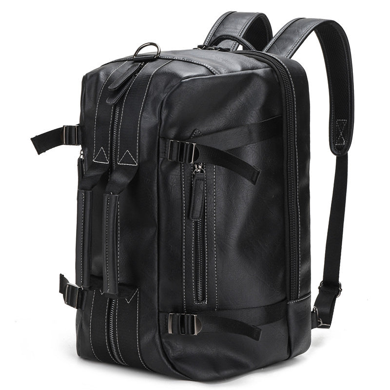 Men's Leather Computer Portable Multiple Back Methods Leisure Backpack