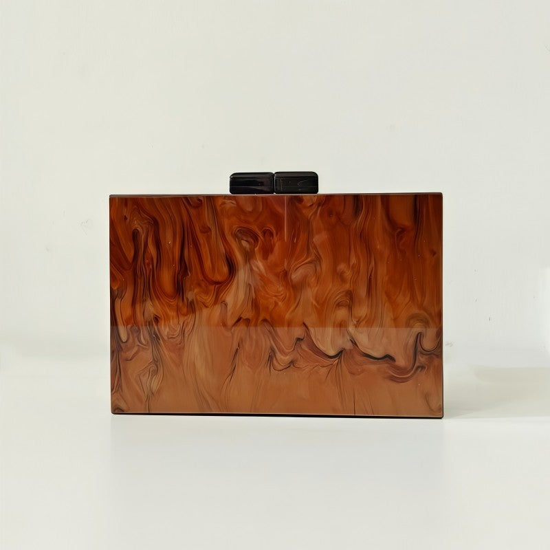Fashion Rattan Acrylic Splicing Banquet Clutch Dinner Bag