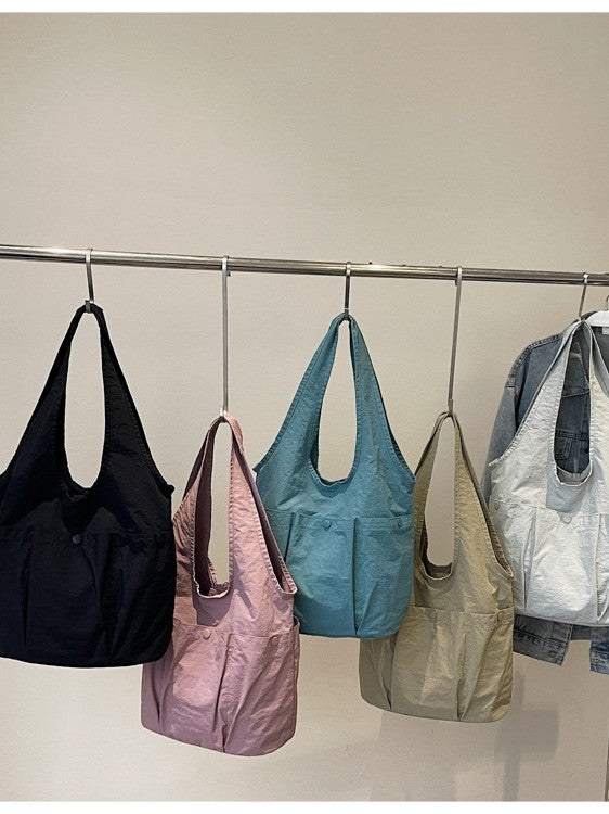 Women's Solid Color Underarm Large Capacity Totes Korean Women's Shoulder Bag