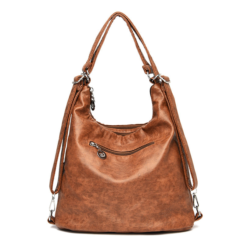 Women's Mother Large Capacity Soft Leather Shopping Women's Shoulder Bag