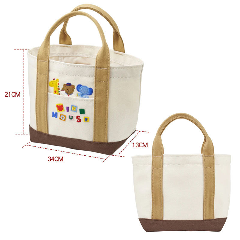 Cartoon Cute Bear Good Friend Embroidery Color Tote Bags