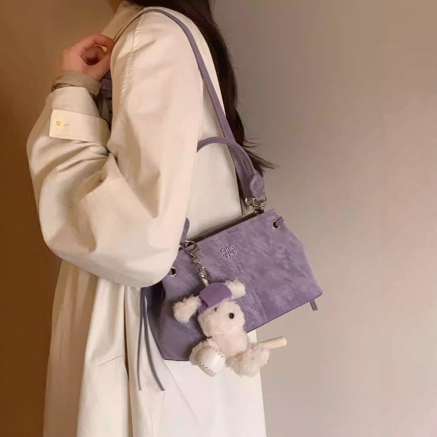 Design Female Purple Simple Commute Fashion Women's Shoulder Bag