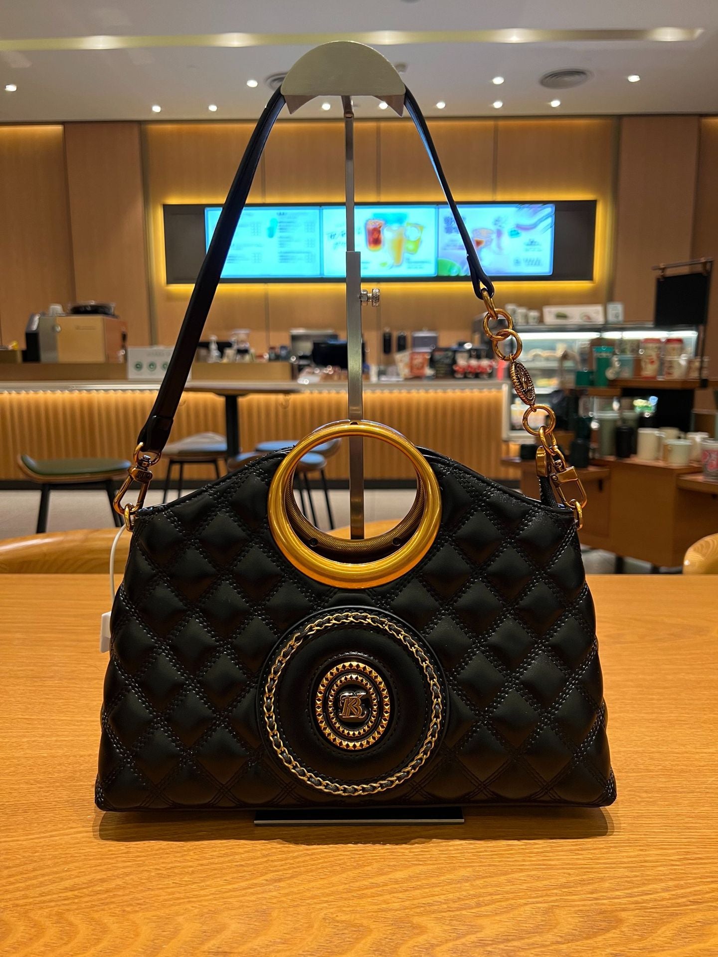 Women's Diamond Long Strap High-grade Large Capacity Women's Messenger Bag