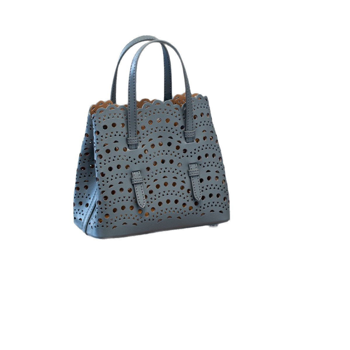 Hollow Fashionable Elegant Wave Carved Basket High Quality Women's Shoulder Bag