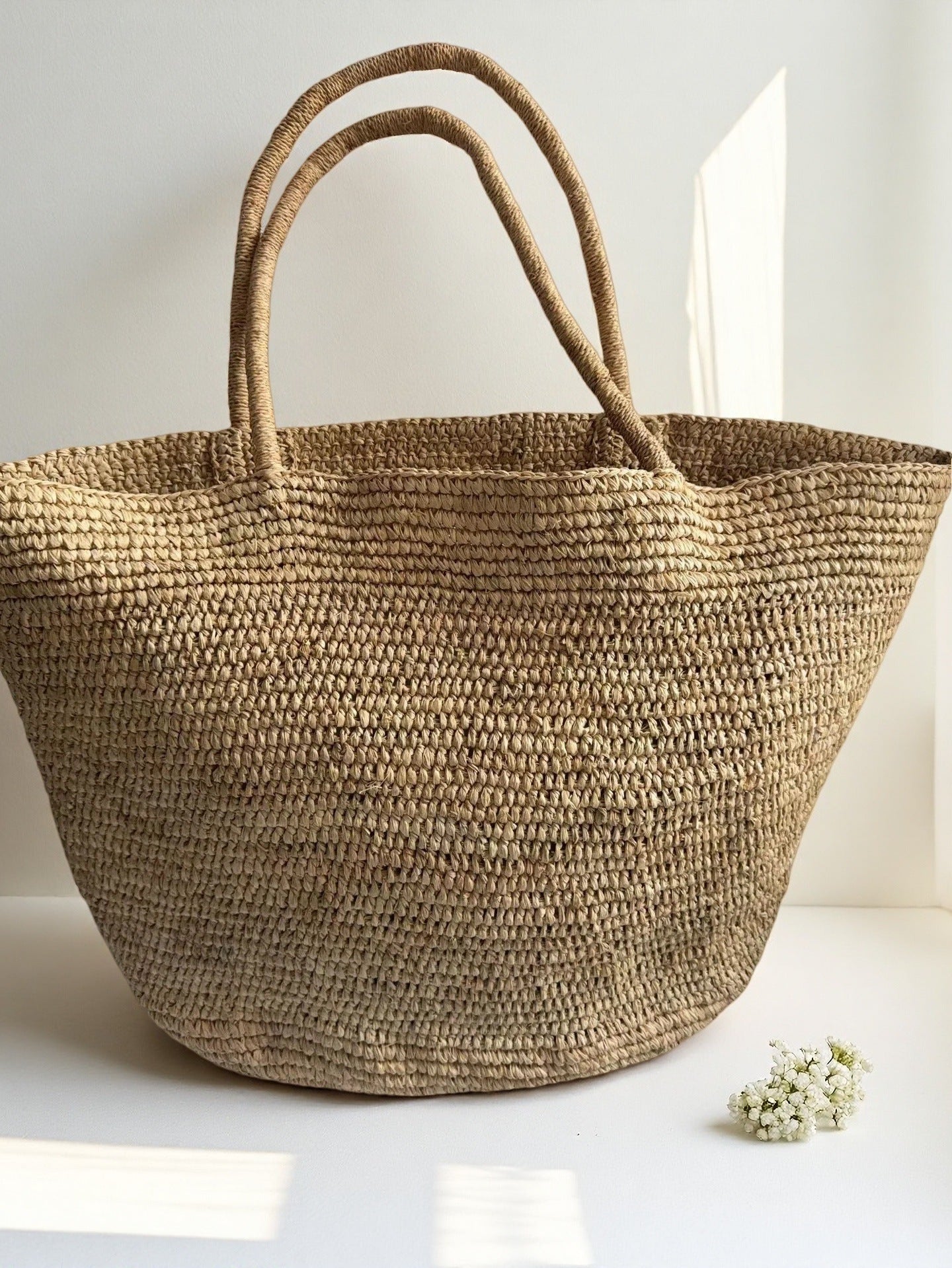 Raffia Large Capacity Straw Woven Female Seaside Women's Shoulder Bag