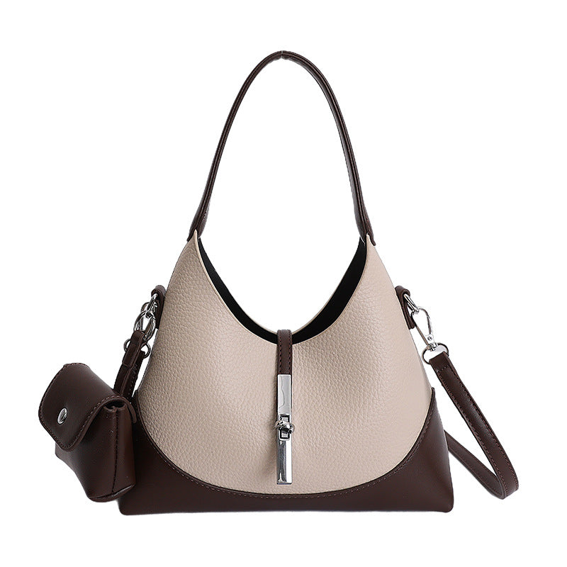 Women's Spring Korean Style Niche Contrast Color Lazy Temperament Bags