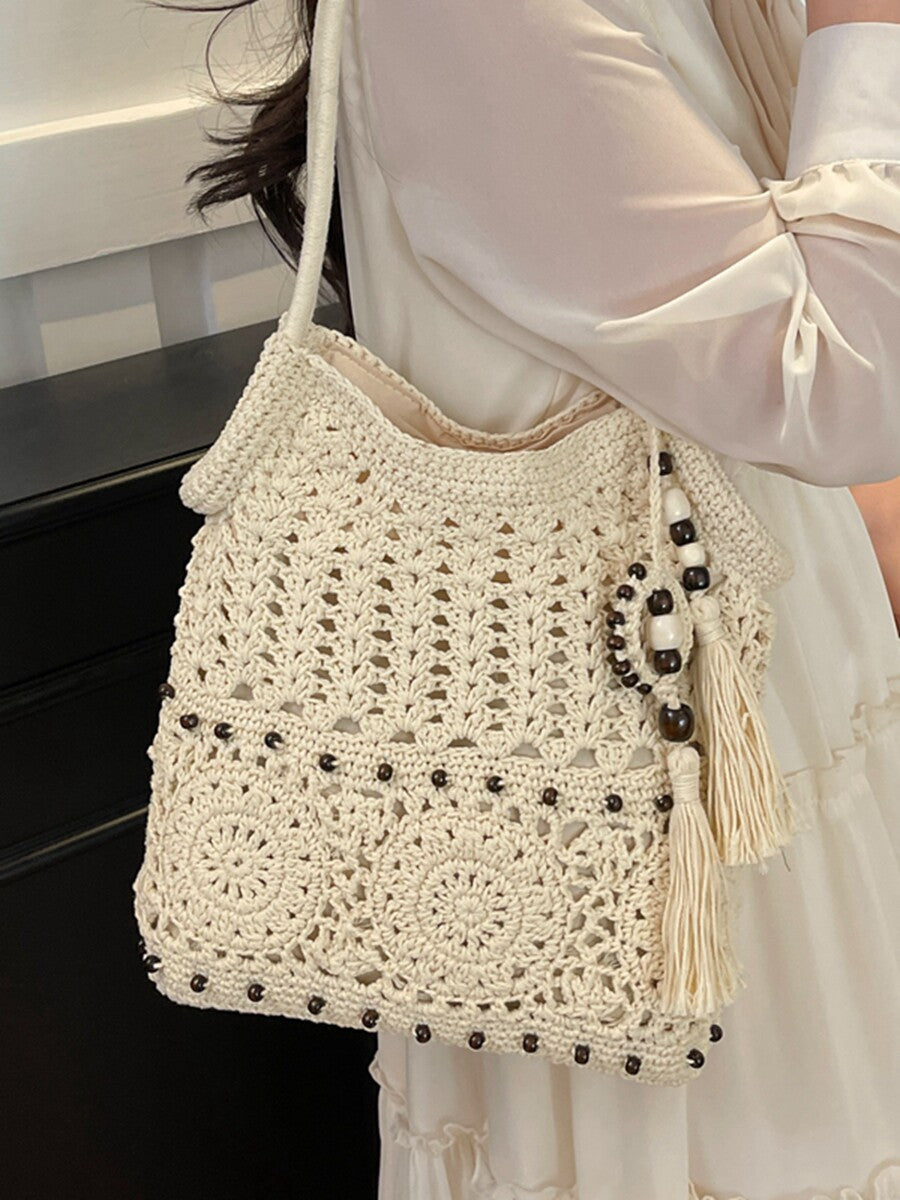 Women's Mori Style Artistic Crafts Cotton Thread Women's Messenger Bag