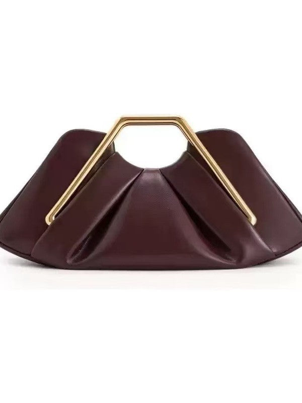 Women's Pleated Cloud Soft Leather Retro Light Luxury Dinner Bag