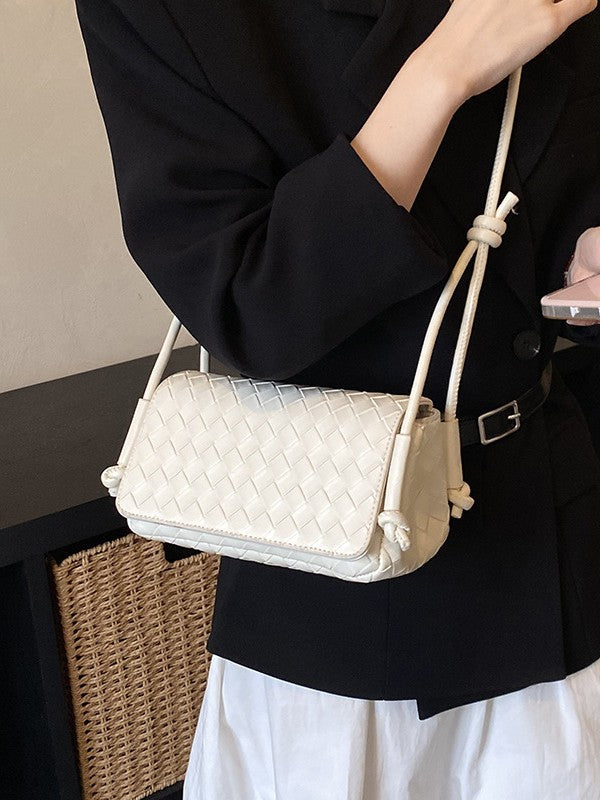Women's Korean Style Design Woven Pattern Pouch High-grade Light Luxury Shoulder Bags