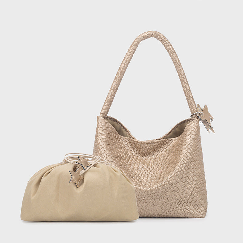 Woven Mother Niche High-grade Light Luxury Female Large Bags