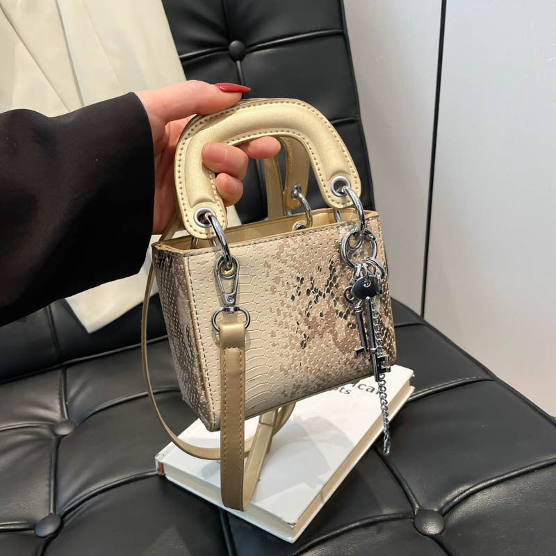 Women's Snakeskin Pattern Light Luxury Diana Mini Bags