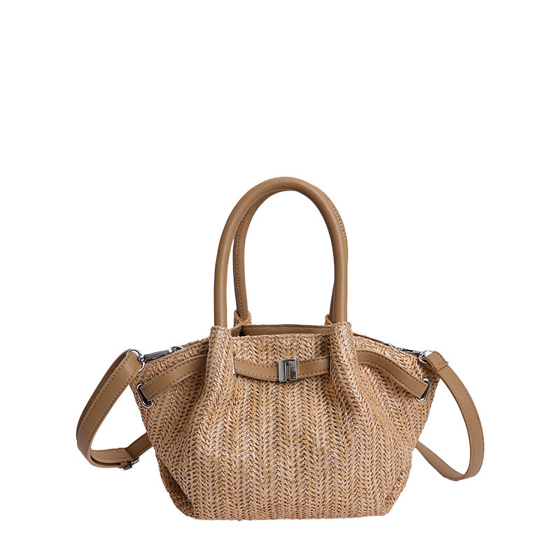 Women's Fashion Pleated Commuter Single Vegetable Basket Women's Shoulder Bag