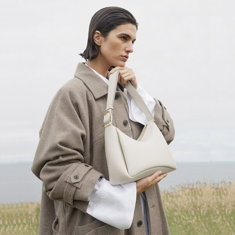 French Niche Spring Cowhide Elegant Leather Bags