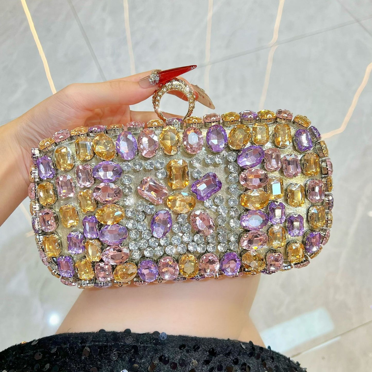 High-grade Rhinestone Affordable Luxury Fashion Banquet Dinner Bag