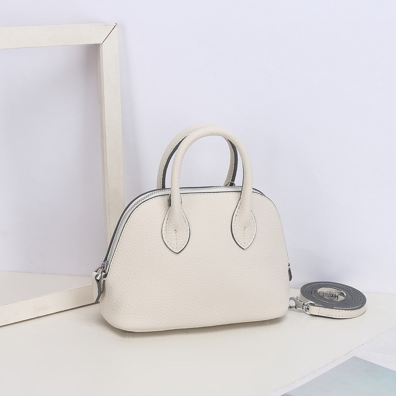Mini Shell Female Authentic Leather Tactile Women's Messenger Bag