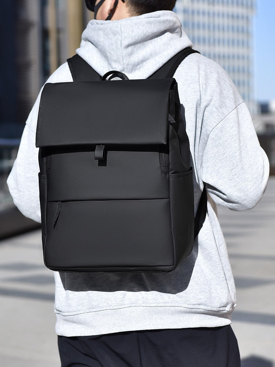 Men's Fashion Business Commute Computer Magnetic Flip Leisure Backpack