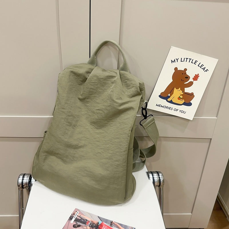 Trendy Simple Lightweight Nylon Canvas Versatile Backpacks