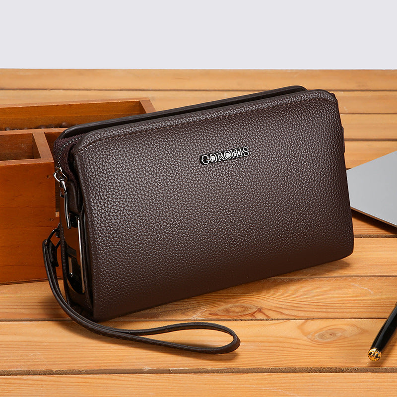 Attractive Men's Fingerprint Large Capacity Business Men's Clutch