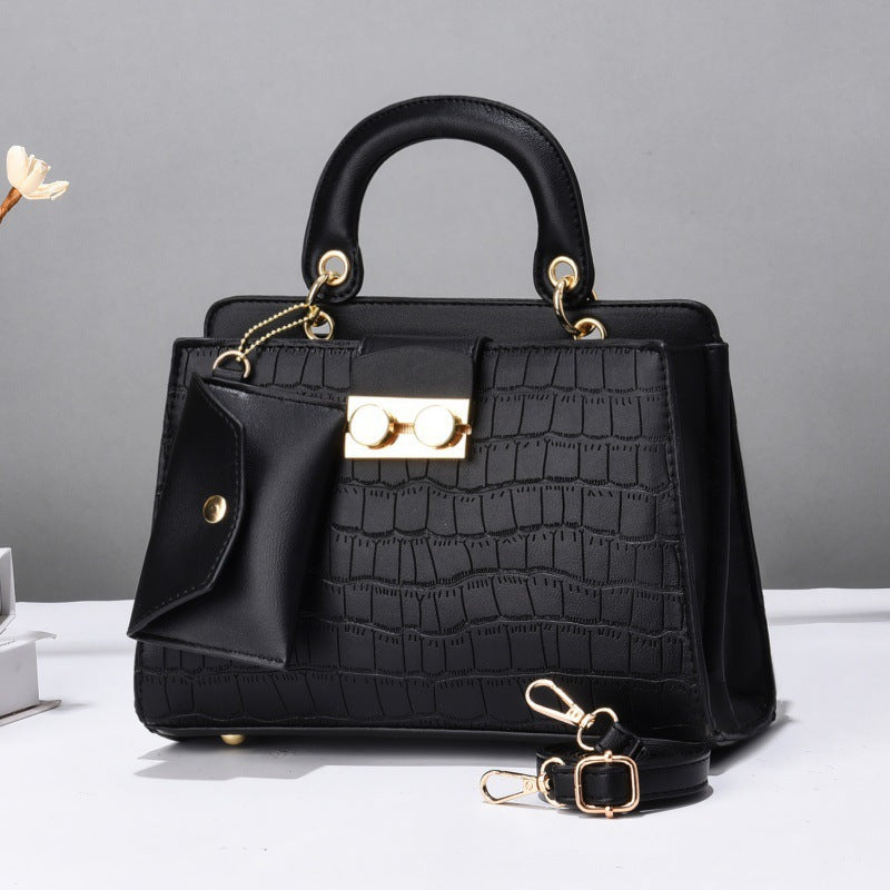Women's Two-piece Large Capacity Solid Color Rhombus Bags