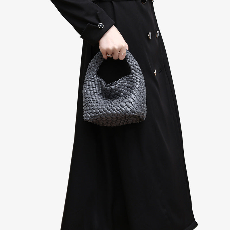 Trendy High-grade Hand-woven Vegetable Basket Woven Women's Shoulder Bag