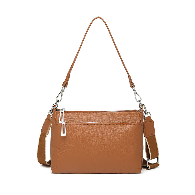 Women's First Layer Cowhide Fashion Leather High-grade Small Square Bag