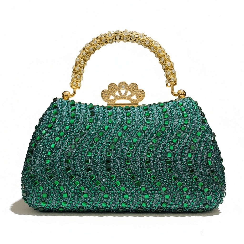 Women's Fashion Personalized Rhinestone Banquet Dress Elegant Diamond Dinner Bag