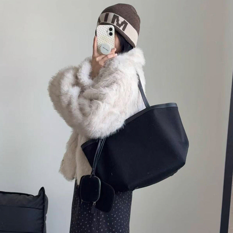Women's & Men's Double-sided Canvas With Large Capacity Totes Women's Shoulder Bag