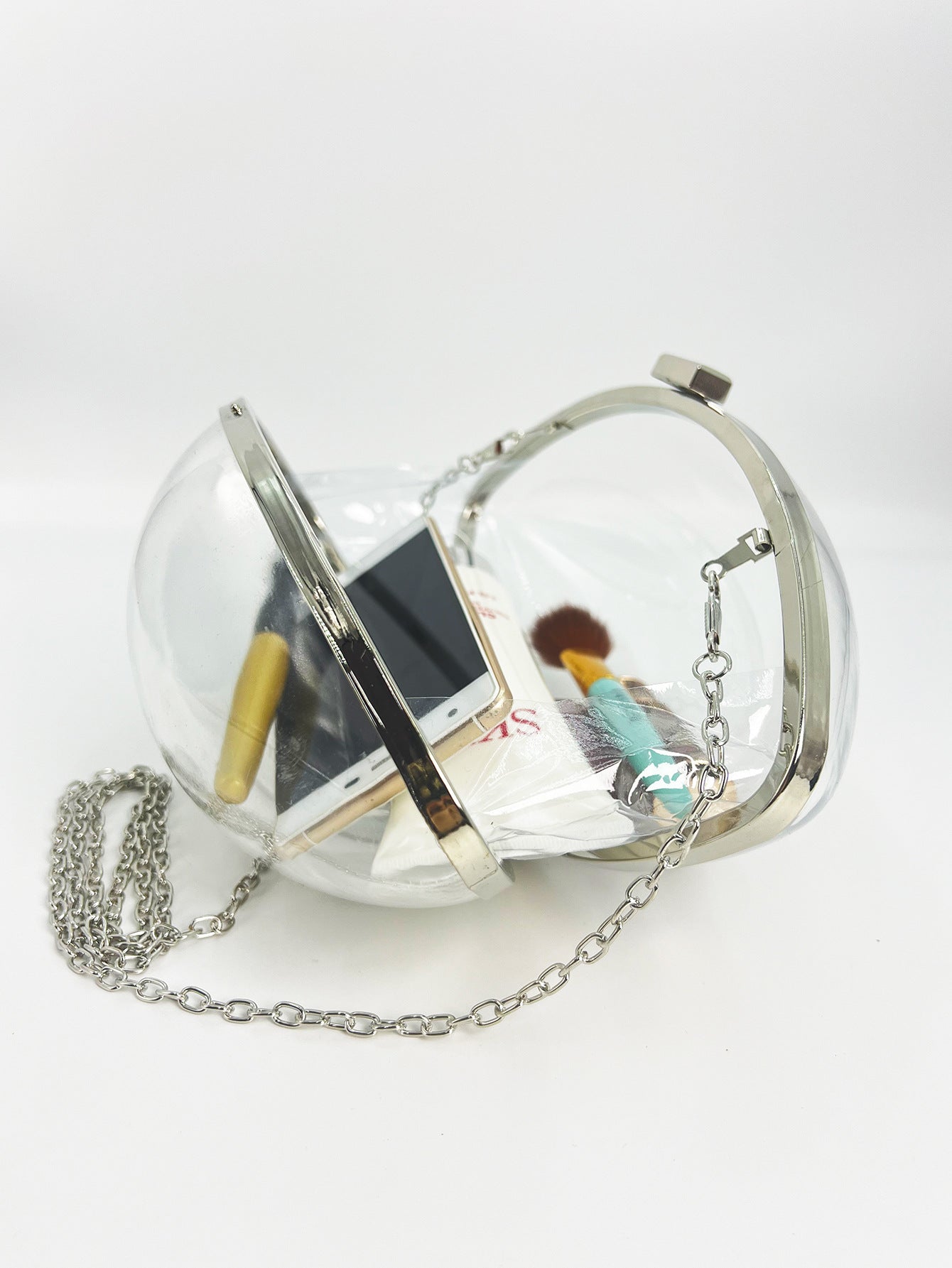 Personality Acrylic Transparent Ball Chain Dress Dinner Bag