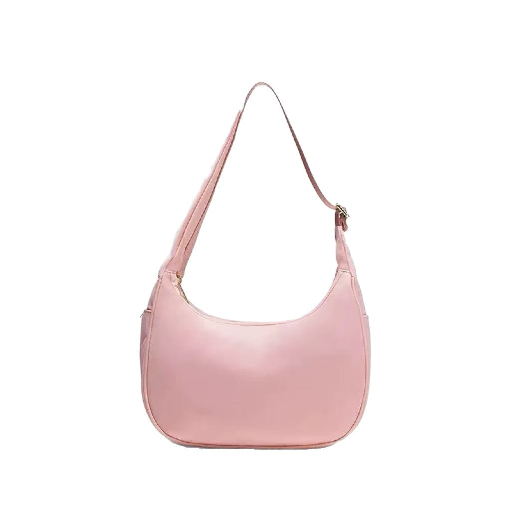 Graceful Trendy Underarm Croissant Nylon Material Women's Handbag