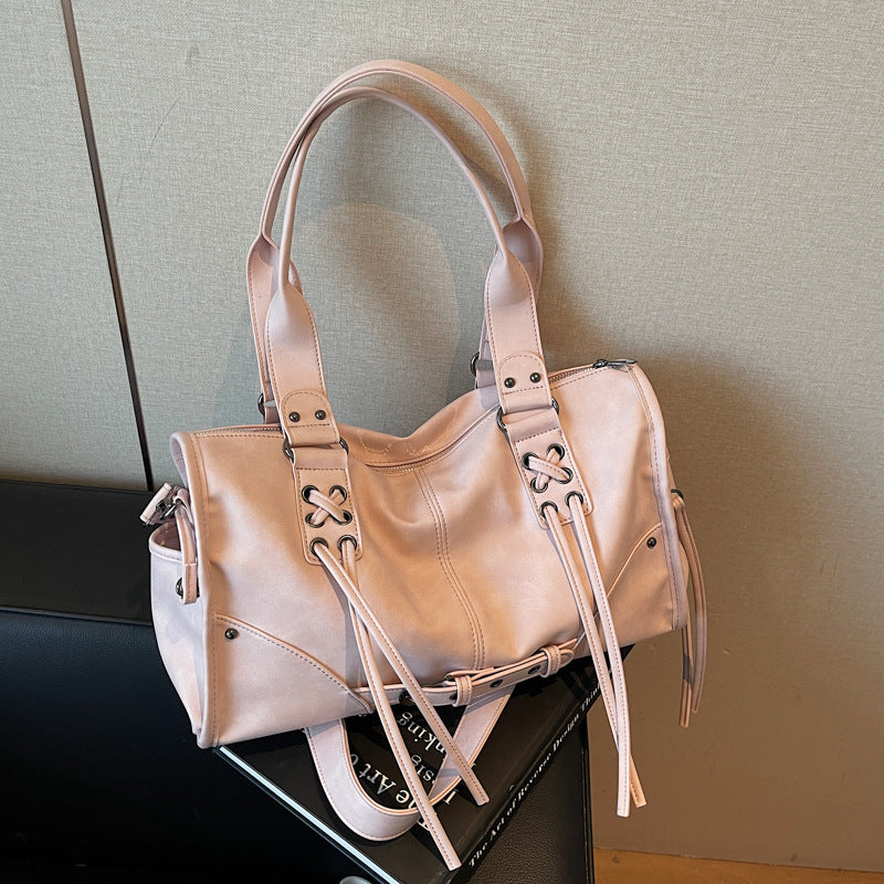 Women's Loose Retro Frosted Large Capacity Commuter Women's Shoulder Bag