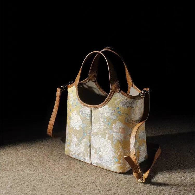 Large Capacity Totes Kirin Peony National Portable Women's Shoulder Bag